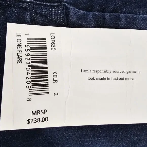 NWT FRAME Le One Flare High Rise Stretch Denim Jeans In Keller Blue Size 2 - Picture 4 of 11